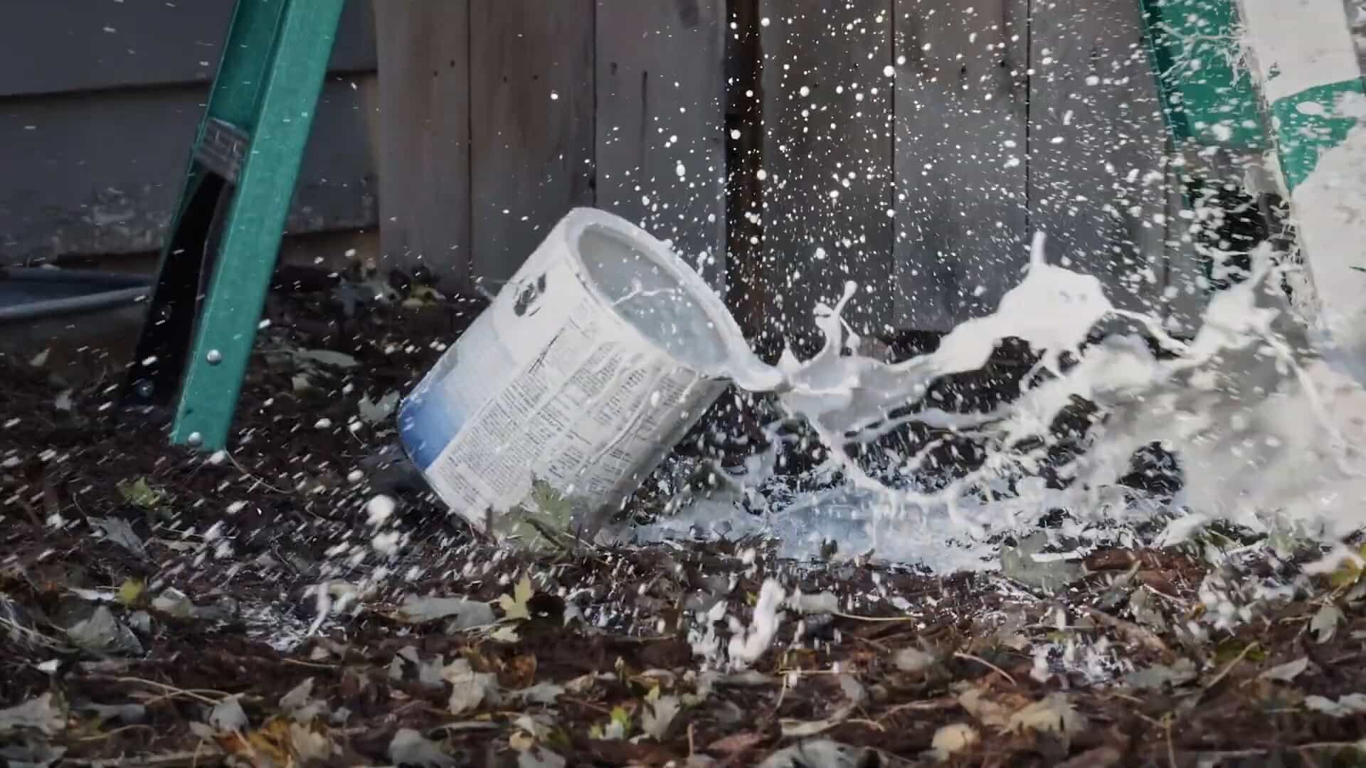 paint can falling